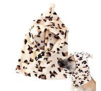 Chapeau D’Hiver Pour Chien - Snood Léopard Pour Chiens Et Chats, Couvre-Oreilles Chaud Pour Animaux, Accessoire De Fête Et Noël Pour Chien, Chat, Lapin Et Chinchilla