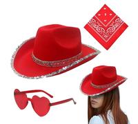 Chapeau De Cow-girl - Chapeau De Cowboy Classique | Costumes D'élégants Chapeaux De Cowboy Halloween | Costume De Cow-girl Pour Les Femmes Adaptées Aux Fêtes Sur Le Thème De L'Ouest, Aux Événements Ha
