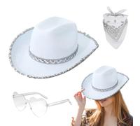 Chapeau De Cow-girl - Chapeau De Cowboy Classique | Costumes D'élégants Chapeaux De Cowboy Halloween | Costume De Cow-girl Pour Les Femmes Adaptées Aux Fêtes Sur Le Thème De L'Ouest, Aux Événements Ha