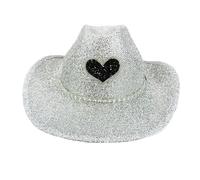 Chapeau de cowboy scintillant, chapeau de cowboy à paillettes pour hommes | Wester Wide Brim Cowgirl Hat Disco,Accessoires de costumes de casseurs de fête, accessoires de cosplay pour hommes