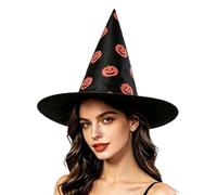 Chapeau de sorcière Noir élégant à imprimé gothique Pour Cosplay soirées costumées, Halloween déguisements. Un look spectaculaire ! (Naranja, M)