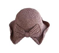 Chapeaux De Paille Pour Femmes - Taille 58-60cm | À Large Bord Repliable Anti-UV Avec Nœud Papillon Élégant, Chapeaux D'Été Mode Pour Plage Vacances Voyage Jardin Pêche Outdoor Protection Solaire