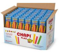 Chapi Flas Polos Helados Sabores Surtidos Pack de 100 x 60 ml | Golosina Líquida para Congelar | Ice Pops Refrescantes con Azúcar y Edulcorantes | Total 6 L