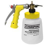 Chapin G364D - Pulverizador Profesional para césped y jardín de 32 onzas, Fabricado en los Estados Unidos, con 16 raciones de Mezcla en el dial de medición, antisifón Integrado, Blanco translúcido