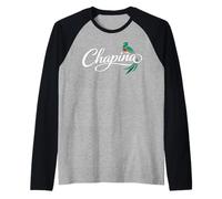 Chapina Guatemala Quetzal Antigua Guatemalteca 502 Maya Girl Camiseta Manga Raglan