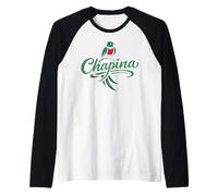Chapina Guatemala Quetzal Antigua Guatemalteca 502 Maya Girl Camiseta Manga Raglan