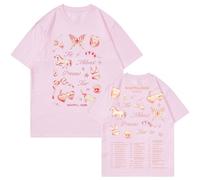 Chappell Roan - Camiseta Midwest Princess Tour 2024, cuello redondo, manga corta, algodón, camiseta para hombre y mujer, rosa, 60