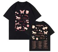 Chappell Roan - Camiseta Midwest Princess Tour 2024, cuello redondo, manga corta, algodón, camiseta para hombre y mujer, Negro, 3XL