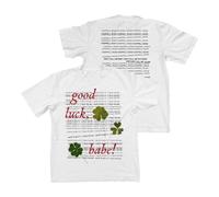 Chappell Roan Good Luck Babe - Camiseta de manga corta con cuello redondo para hombre y mujer, blanco, 46