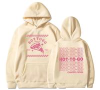 Chappell Roan Hot To Go Merch Sudadera con Capucha Unisex Pareja Pullover Sudaderas Moda Impreso Manga Larga Hoodies para Hombres Mujeres XS~4XL-Khaki||XXL