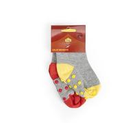 CHAPS Merchandising GmbH - ASR-SO-23, Calcetines juvenil unisex, Grigi - Giallo e Rossi, 16-17 -