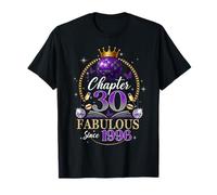 Chapter 30 Since 1996 Purple Disco Ball 30th Birthday Women Camiseta