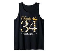 Chapter 34 Fabulous EST 1992 34th Birthday Queen Diamond Camiseta sin Mangas