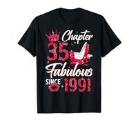 Chapter 35 Fabulous Since 1991 35th Birthday Women Girls Camiseta