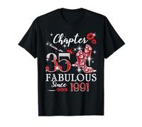 Chapter 35 Fabulous Since 1991 35th Birthday Women Girls Camiseta