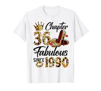 Chapter 36 Fabulous Since 1990 36th Birthday Women Girls Camiseta