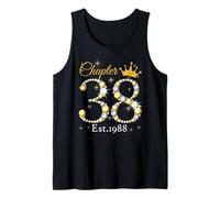 Chapter 38 Fabulous EST 1988 38th Birthday Queen Diamond Camiseta sin Mangas