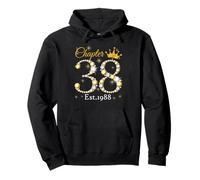 Chapter 38 Fabulous EST 1988 38th Birthday Queen Diamond Sudadera con Capucha