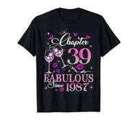 Chapter 39 Fabulous EST 1987 39th Birthday Queen Diamond Camiseta