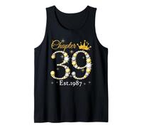 Chapter 39 Fabulous EST 1987 39th Birthday Queen Diamond Camiseta sin Mangas