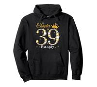 Chapter 39 Fabulous EST 1987 39th Birthday Queen Diamond Sudadera con Capucha