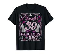Chapter 39 Fabulous Since 1987 High Heel 39th Birthday Women Camiseta