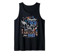 Chapter 39 Fabulous Since 1987 High Heel 39th Birthday Women Camiseta sin Mangas