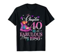 Chapter 40 Fabulous Since 1986 40th Birthday Women Girls Camiseta