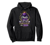 Chapter 40 Since 1986 Purple Disco Ball 40th Birthday Women Sudadera con Capucha