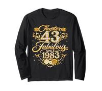 Chapter 43 Fabulous Since 1983 Floral 43rd Birthday Women Manga Larga