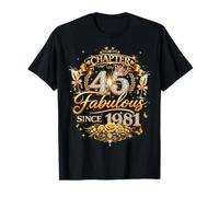 Chapter 45 Fabulous Since 1981 45th Birthday Women Girls Camiseta