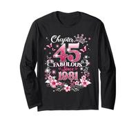 Chapter 45 Fabulous Since 1981 Floral 45th Birthday Women Manga Larga