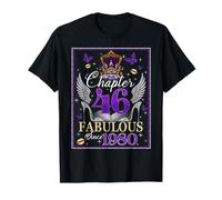 Chapter 46 Fabulous Since 1980 46th Birthday Women Girls Camiseta