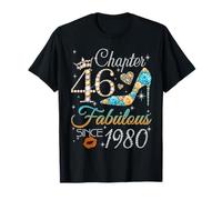 Chapter 46 Fabulous Since 1980 46th Birthday Women Girls Camiseta