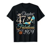Chapter 47 Fabulous Since 1979 47th Birthday Women Girls Camiseta