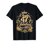 Chapter 47 Fabulous Since 1979 Floral 47th Birthday Women Camiseta