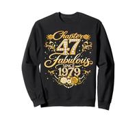 Chapter 47 Fabulous Since 1979 Floral 47th Birthday Women Sudadera