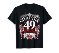 Chapter 49 Fabulous Since 1977 Roses 49th Birthday Women Camiseta