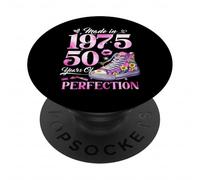 Chapter 50 EST 1975 50 Years Old Gifts 50th Birthday Queen PopSockets PopGrip Adhesivo