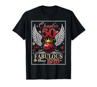 Chapter 50 Fabulous EST. 1976 Disco Ball 50th Birthday Women Camiseta