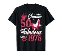 Chapter 50 Fabulous Since 1976 50th Birthday Women Girls Camiseta