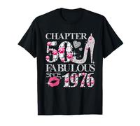 Chapter 50 Fabulous Since 1976 50th Birthday Women Girls Camiseta