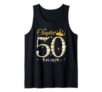 Chapter 50 Fabulous Since 1976 50th Birthday Women Girls Camiseta sin Mangas