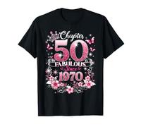 Chapter 50 Fabulous Since 1976 Floral 50th Birthday Women Camiseta