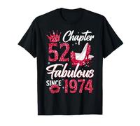 Chapter 52 Fabulous Since 1974 52nd Birthday Women Girls Camiseta