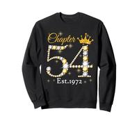 Chapter 54 Fabulous EST 1972 54th Birthday Queen Diamond Sudadera