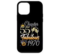Chapter 55 Fabulous Since 1970 55th Leopard Birthday Queen Carcasa para iPhone 12 Mini