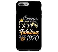 Chapter 55 Fabulous Since 1970 55th Leopard Birthday Queen Carcasa para iPhone 7 Plus/8 Plus