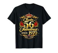 Chapter 56 Fabulous Since 1970 Floral 56th Birthday Women Camiseta