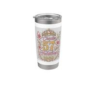 Chapter 57 Fabulous Since 1969 Floral 57th Birthday Women Vaso térmico de acero inoxidable de doble pared